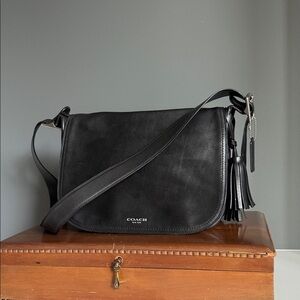 Coach Black Leather Shoulder Bag